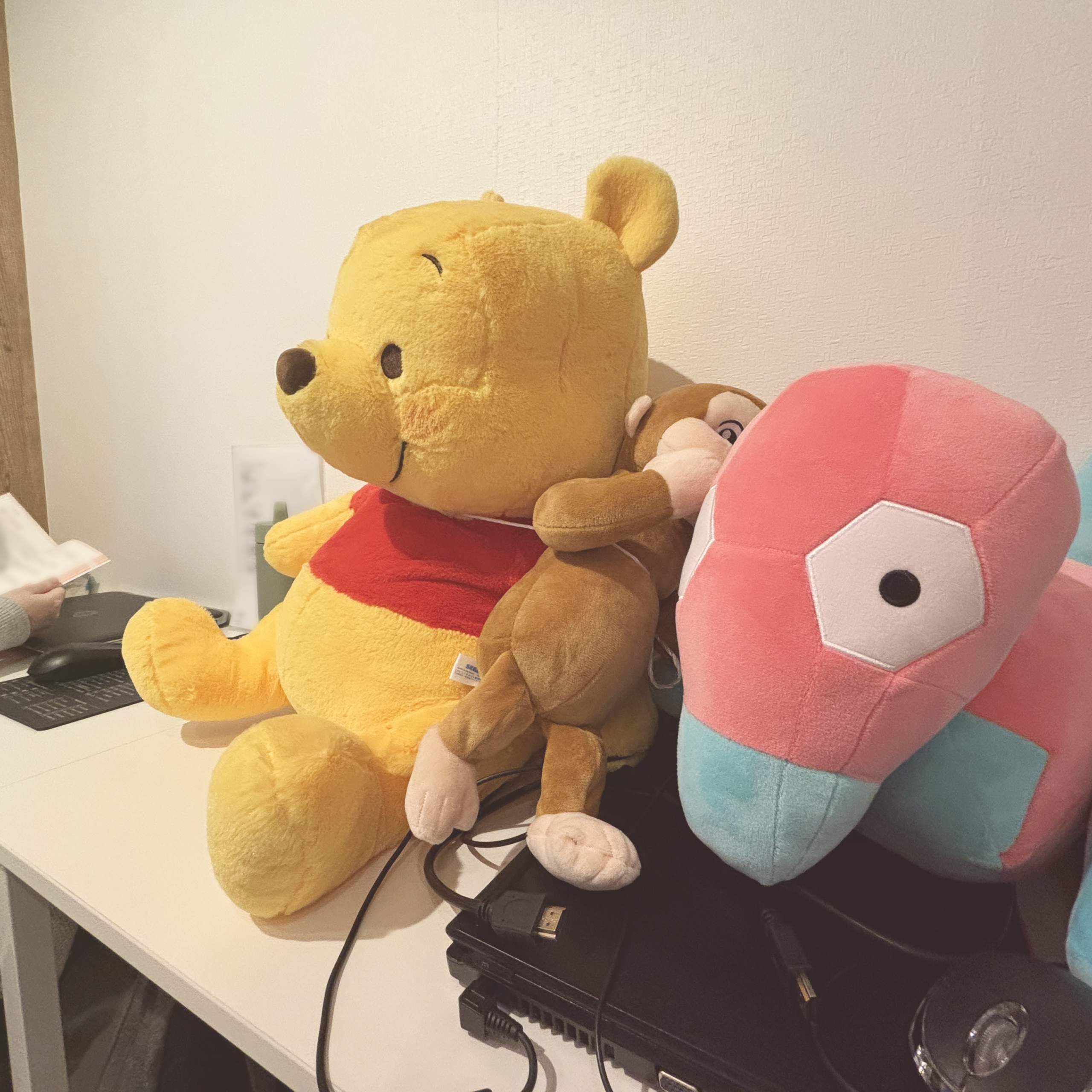 事業所を見守るぬいぐるみたち